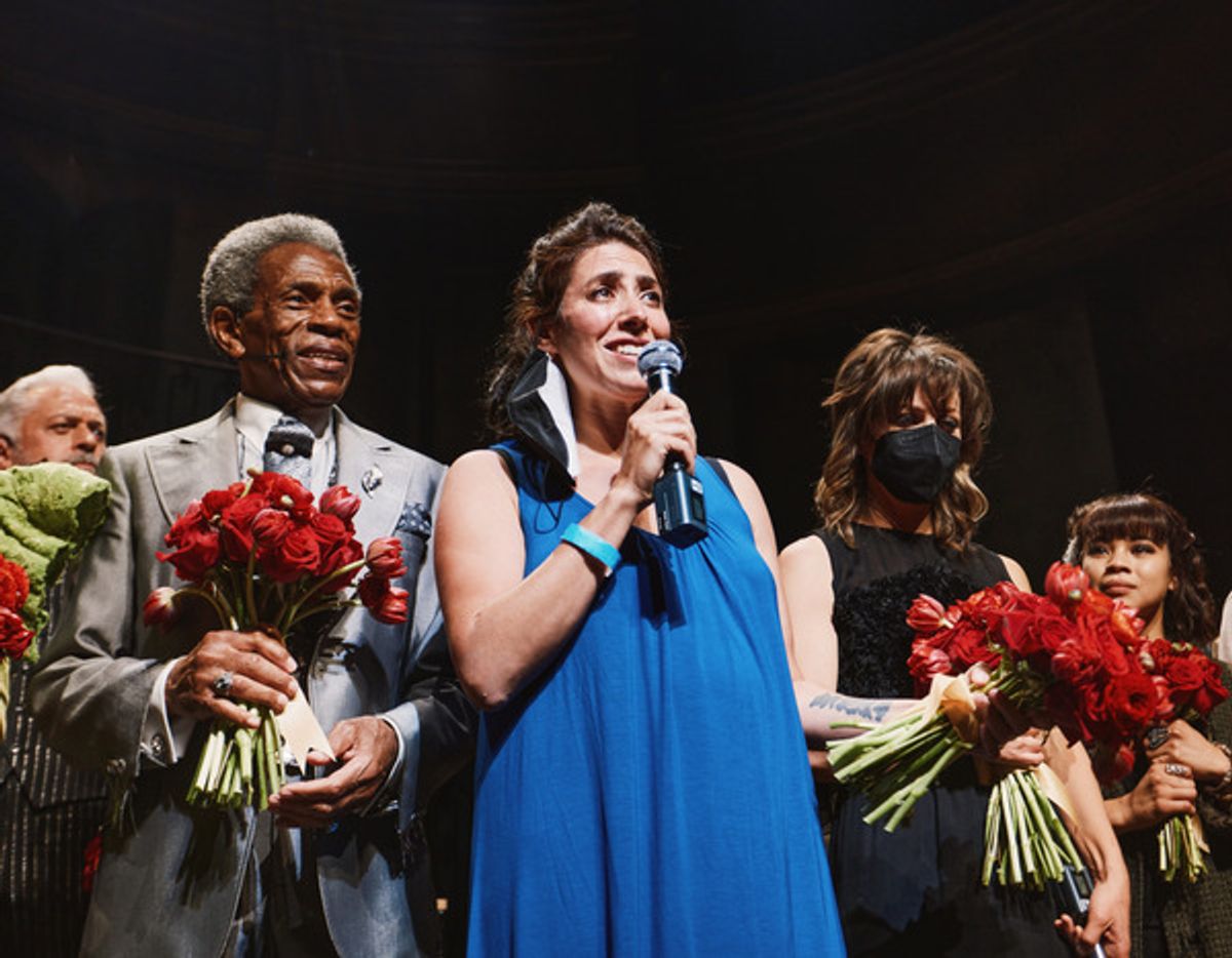 Andre De Shields, Rachel Chavkin, Anais Mitchell at 