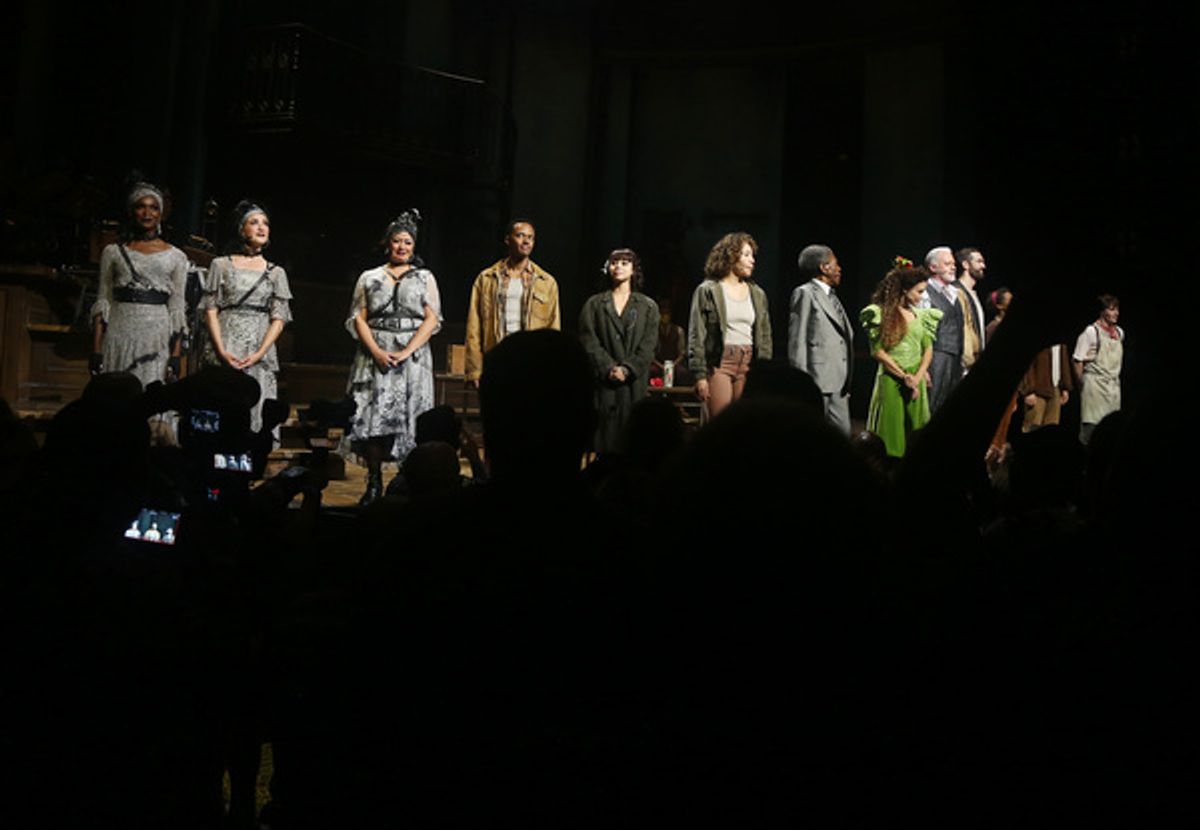 Cast of Hadestown at Photos: HADESTOWN Company Celebrates First Performance Back on Broadway
