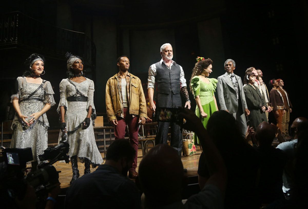 The cast at Photos: HADESTOWN Company Celebrates First Performance Back on Broadway