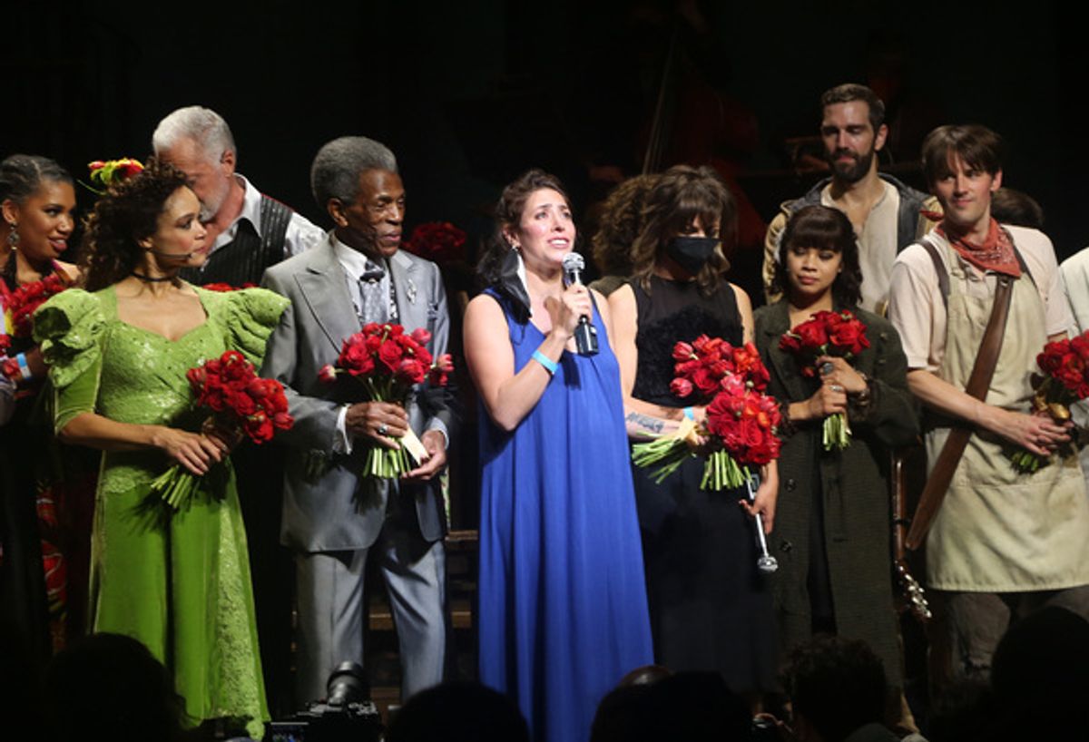 Andre De Shields, Rachel Chavkin, Timothy Hughes, Anaïs Mitchell, Tara Jackson, Eva Noblezada, Reeve Carney  at 
