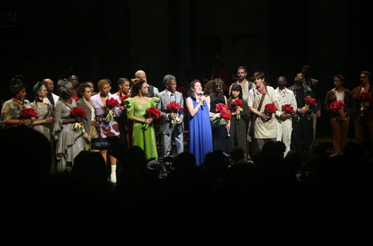 Andre De Shields, Rachel Chavkin, Timothy Hughes, Anaïs Mitchell, Tara Jackson, Eva Noblezada, Reeve Carney  at 