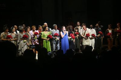 Andre De Shields, Rachel Chavkin, Timothy Hughes, Anaïs Mitchell, Tara Jackson, Eva  Photo