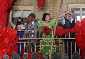 Director Rachel Chavkin, Andre De Shields, Amber Gray and Tom Hewitt @ BroadwayWorld Director Rachel Chavkin, Andre De Shields, Amber Gray and Tom Hewitt Photo