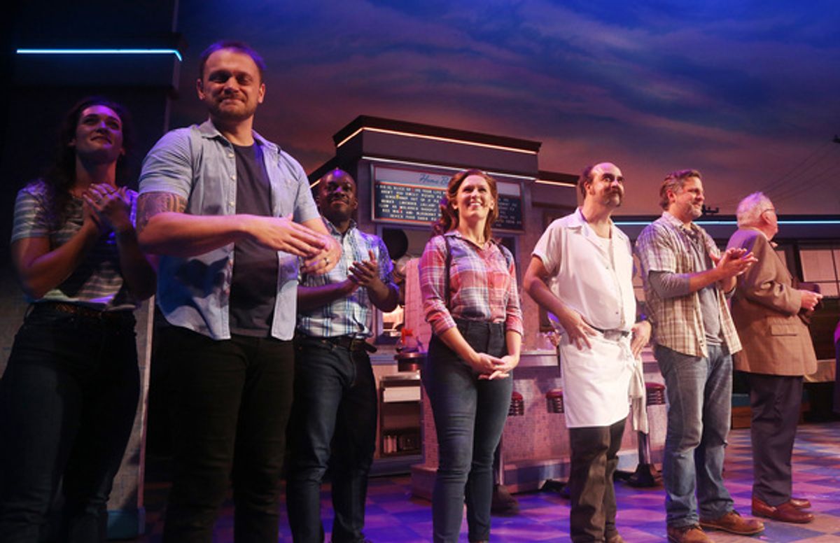 The cast at Photos: WAITRESS Company Takes First Bows at the Barrymore Theatre