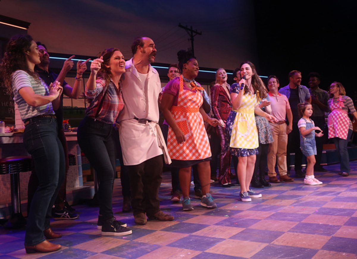 Sara Bareilles, Amanda Kloots and the cast  at 