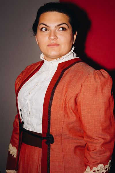 Amanda Leakey in Blood on My Mother''s Apron  Photography by Ian McQueen Photo