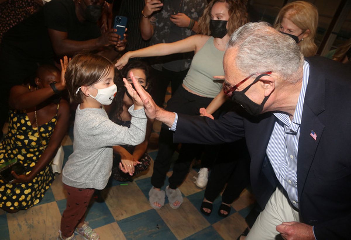 Senator Chuck Schumer and Company of Waitress at Photos: WAITRESS' Anastacia McCleskey (Virtually) Receives the Legacy Robe