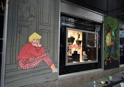 Mural in progress by Chalk FIT  Photo