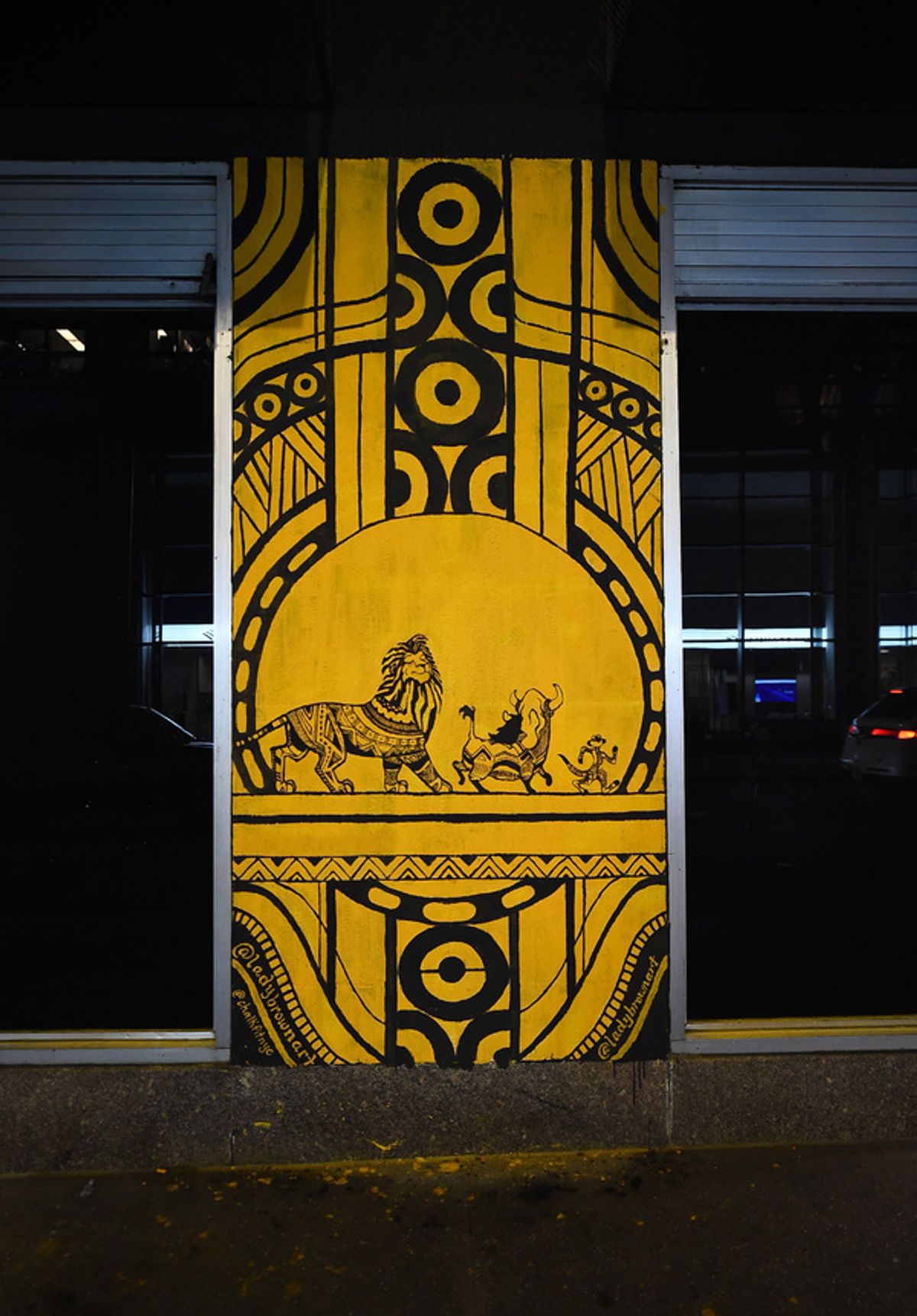 Mural inspired by 'The Lion King' and created by Chalk FIT at Photos: Michael Urie Hosts 'Opening Night at Bloomingdale's 59th Street'