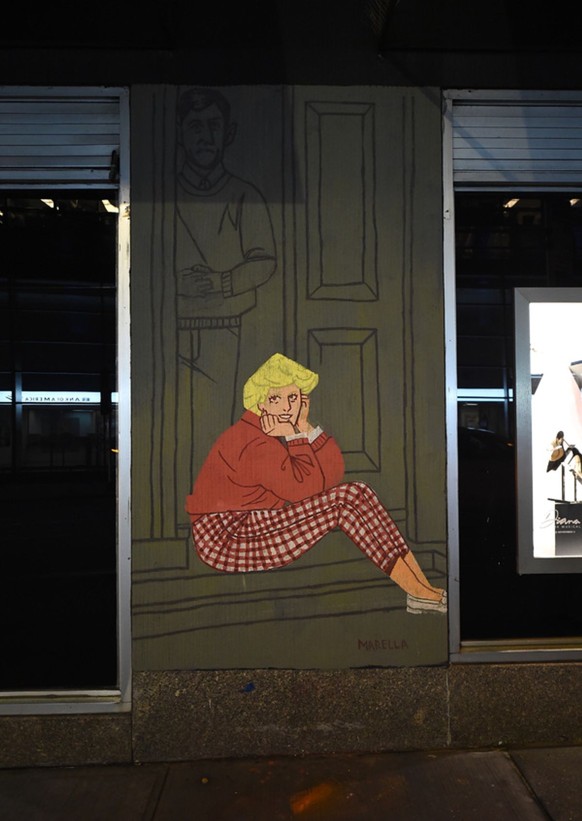 Mural inspired by 'Diana: The Musical' and created by Chalk FIT at Photos: Michael Urie Hosts 'Opening Night at Bloomingdale's 59th Street'