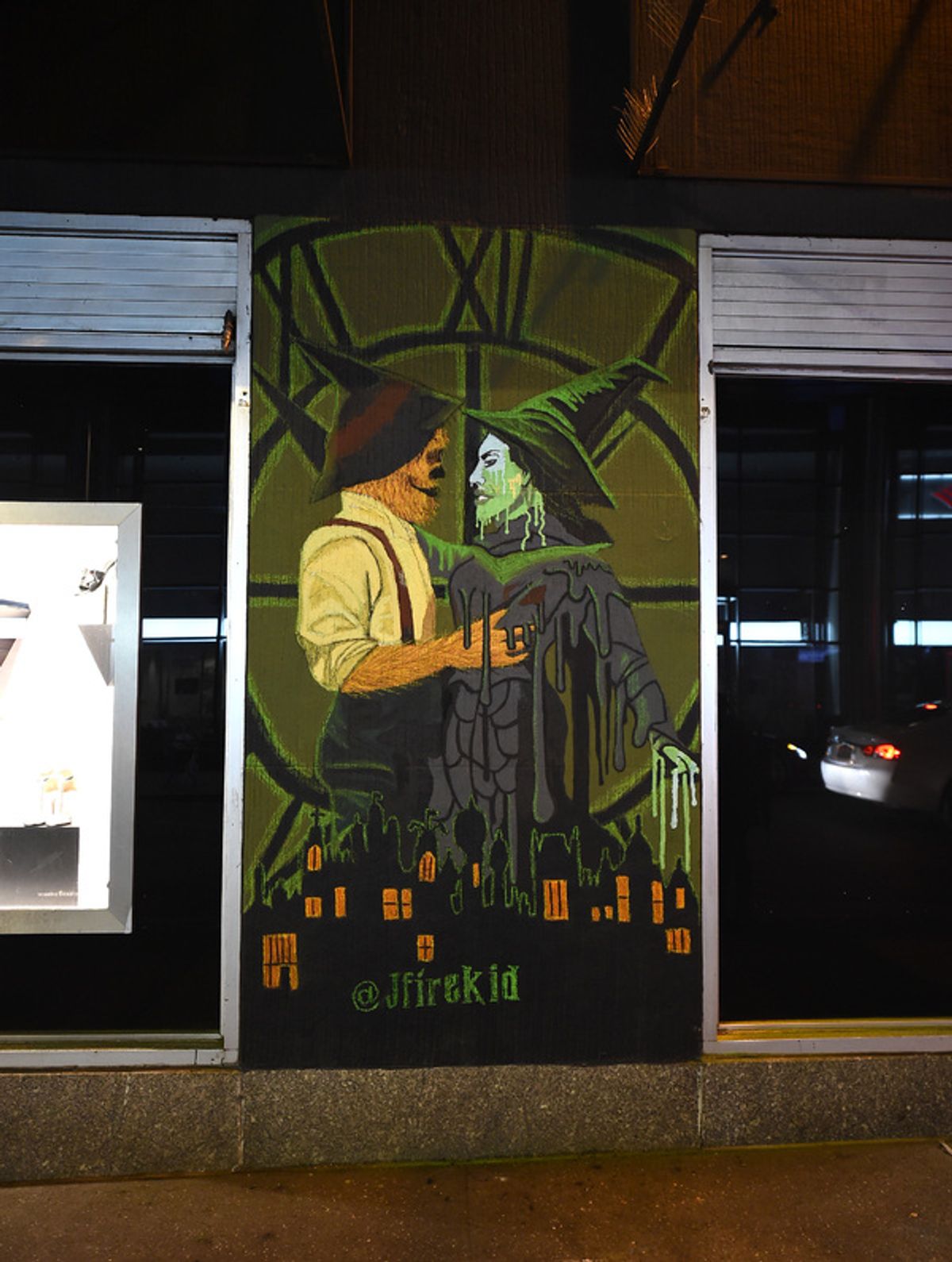 Mural inspired by 'Wicked' and created by Chalk FIT at Photos: Michael Urie Hosts 'Opening Night at Bloomingdale's 59th Street'