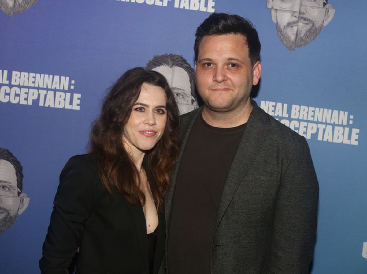 Producer Vanessa Lauren and husband and director Derek DelGaudio  at 