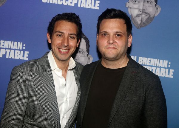 Lighting designer Adam Blumenthal and director Derek DelGaudio  Photo