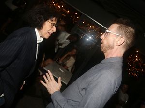 NEW YORK, NEW YORK - SEPTEMBER 09: Fran Lebowitz and Neal Brennan chat at the opening night party for "Neal Brennan's Unacceptable" at The Leroy House on September 9, 2021 in New York City. (Photo by Bruce Glikas/Getty Images) @ BroadwayWorld NEW YORK, NEW YORK - SEPTEMBER 09: Fran Lebowitz and Neal Brennan chat at the opening Photo