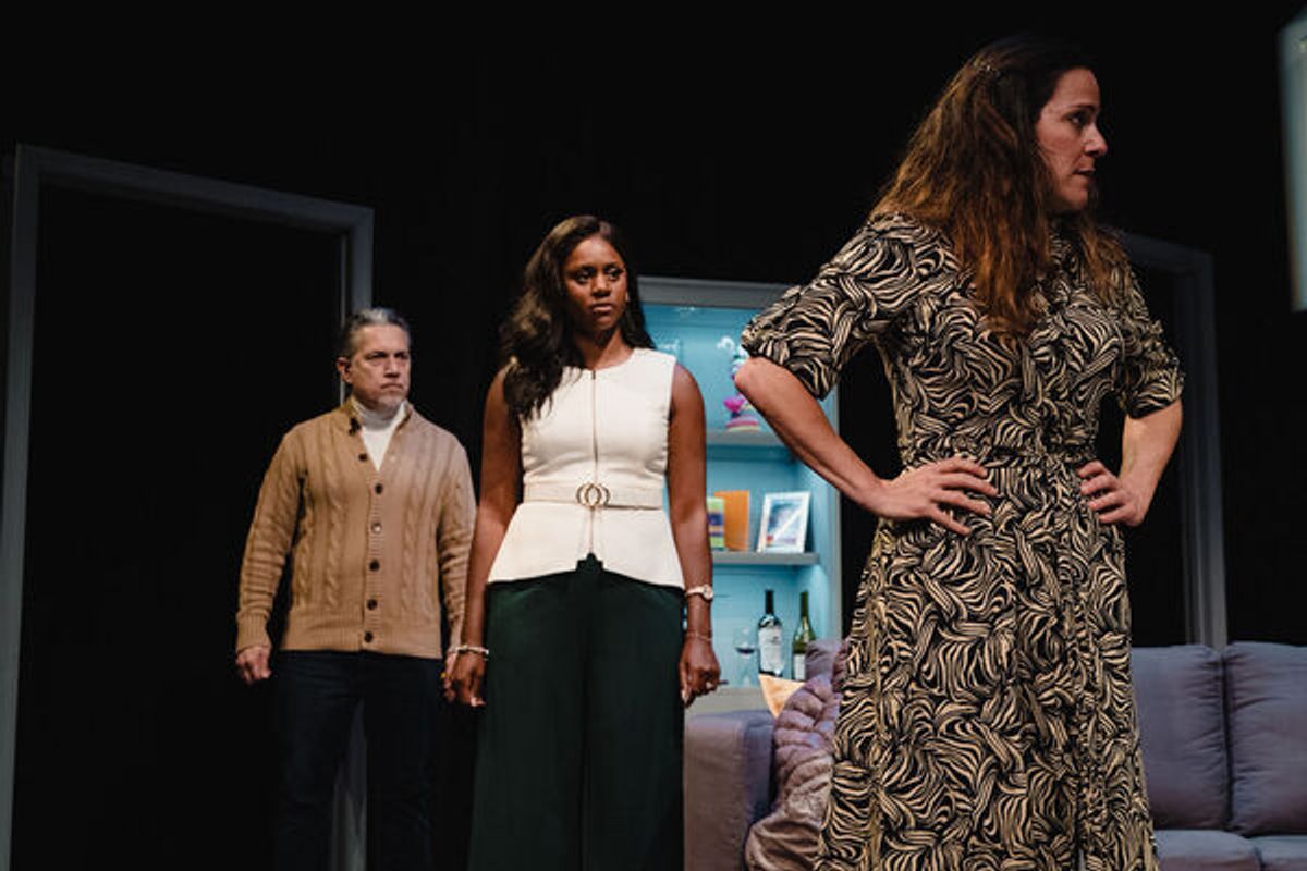 Mike Kozemchak, Simone Brown, and Susan Marie Rhea as Mike, Kate, and Margie at BWW Review: GOOD PEOPLE at Keegan Theatre