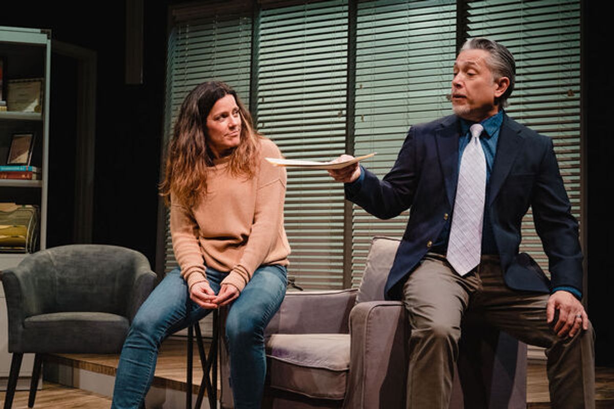 Susan Marie Rhea and Mike Kozemchak as Margie and Mike in 'Good People' at BWW Review: GOOD PEOPLE at Keegan Theatre