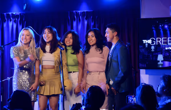 Avery Rehl, Adriana Braganza, Amaya Braganza, Anika Braganza and Matteo Russo Photo