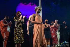 Antoinette Chinonye Nwandu and the company of PASS OVER @ BroadwayWorld Antoinette Chinonye Nwandu and the company of PASS OVER Photo