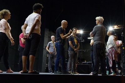  David Byrne and the company of American Utopia Photo