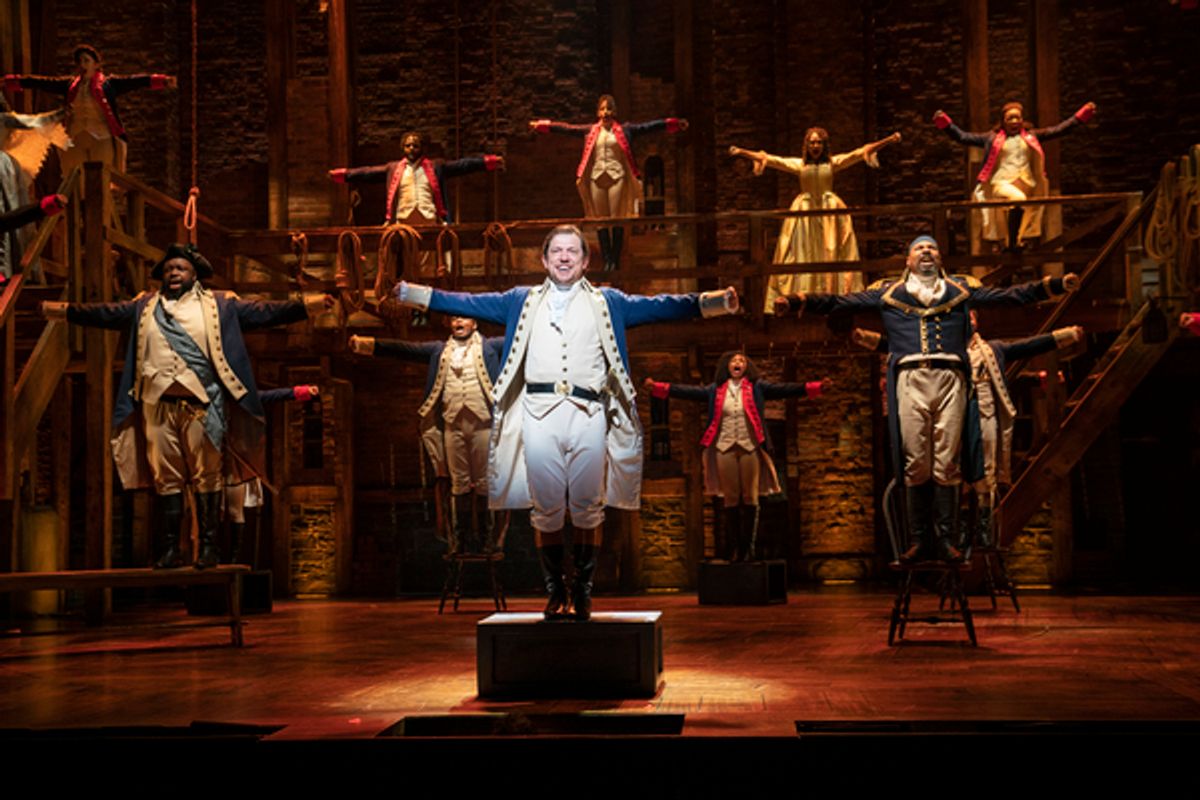 Miguel Cervantes and the ensemble of HAMILTON  at 