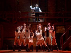 Miguel Cervantes and the ensemble of HAMILTON  Photo