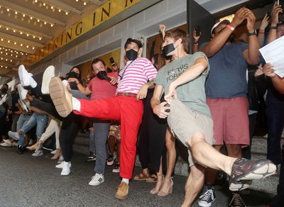 Lin-Manuel Miranda  and cast members Photo