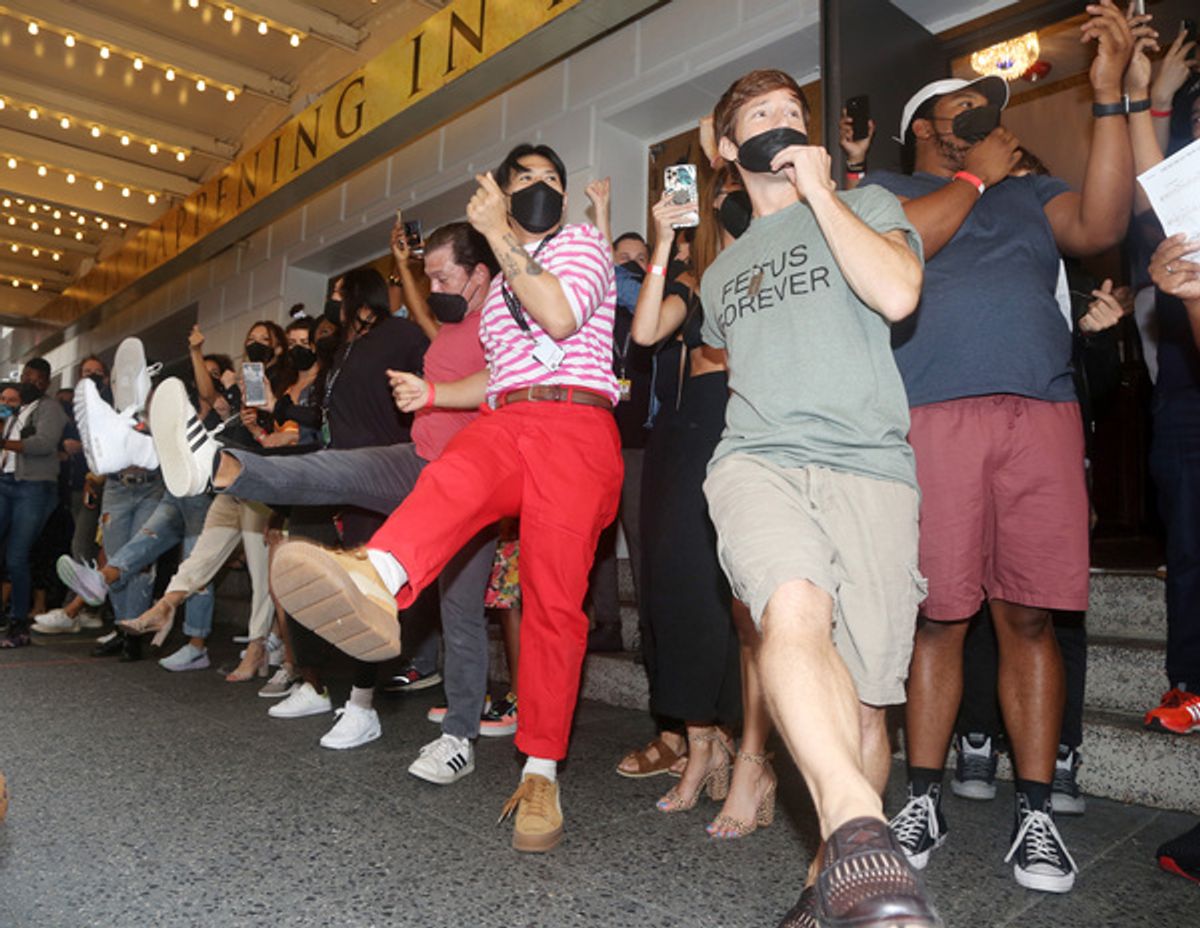 Lin-Manuel Miranda  and cast members at 