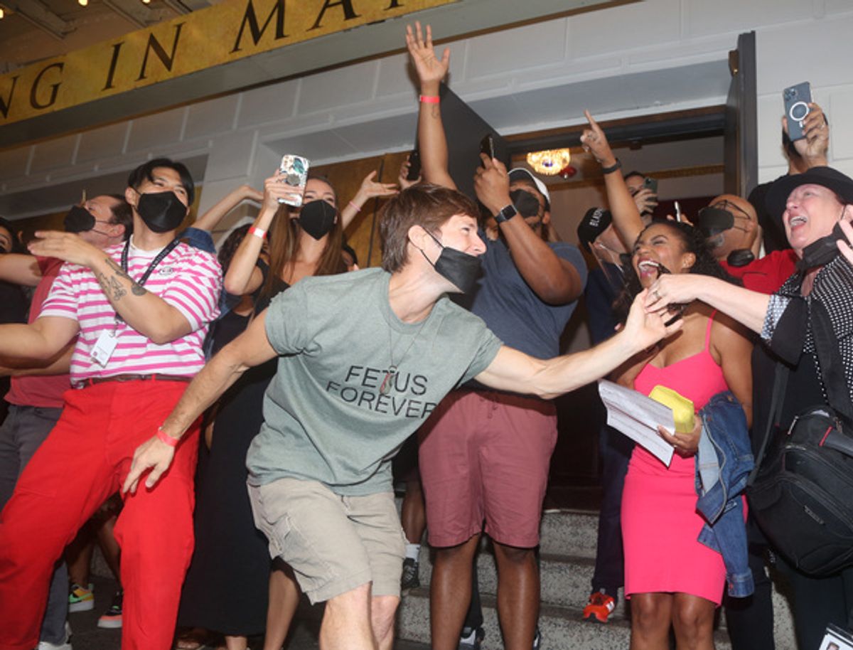 Lin-Manuel Miranda  and cast members at 