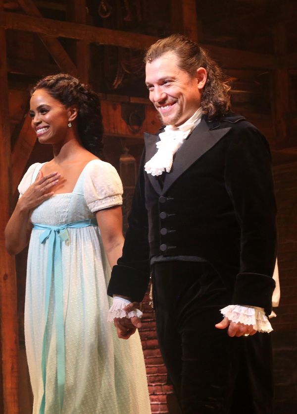 Krystal Joy Brown as Eliza Hamilton and Miguel Cervantes as Alexander Hamilton Photo