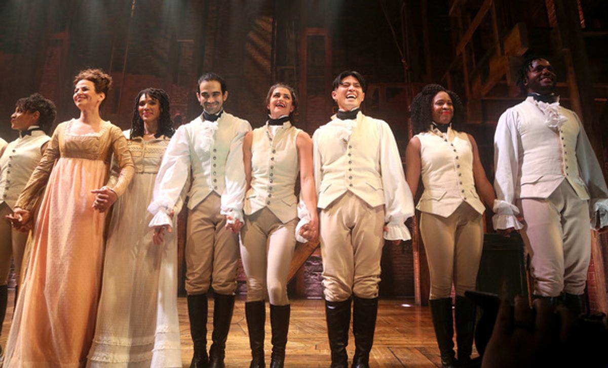 Mandy Gonzalez as Angelica Schuyler and the cast  at 
