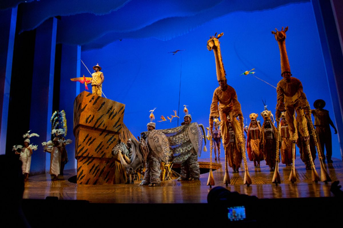 The cast of THE LION KING at Photos: Go Inside the Curtain Call for THE LION KING's Return to Broadway