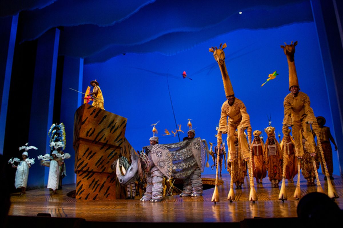 The cast of THE LION KING at Photos: Go Inside the Curtain Call for THE LION KING's Return to Broadway