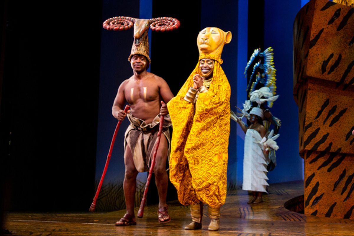 The cast of THE LION KING at Photos: Go Inside the Curtain Call for THE LION KING's Return to Broadway