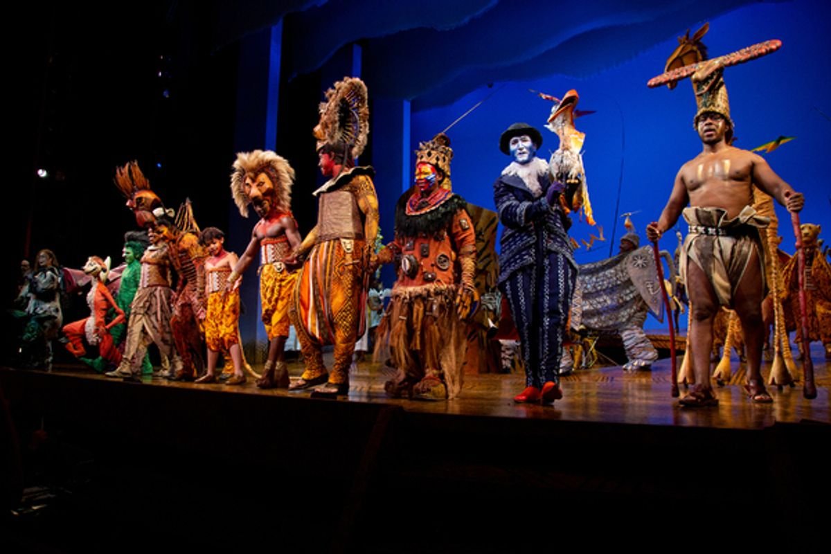 The cast of THE LION KING at Photos: Go Inside the Curtain Call for THE LION KING's Return to Broadway