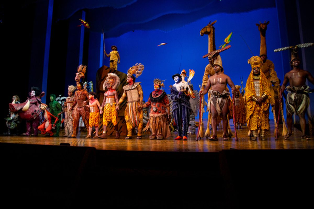 The cast of THE LION KING at Photos: Go Inside the Curtain Call for THE LION KING's Return to Broadway