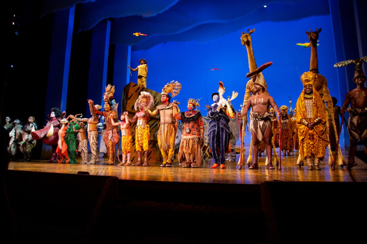 The cast of THE LION KING at Photos: Go Inside the Curtain Call for THE LION KING's Return to Broadway