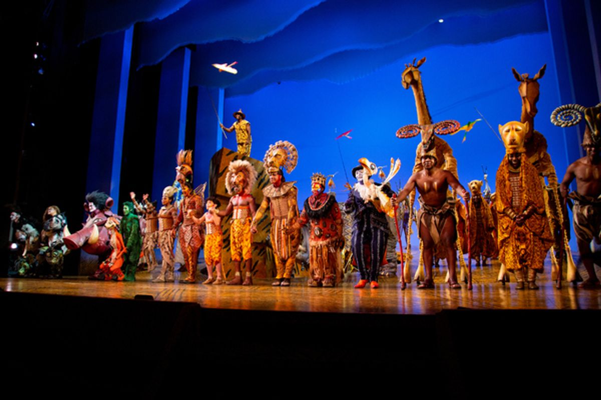 The cast of THE LION KING at Photos: Go Inside the Curtain Call for THE LION KING's Return to Broadway