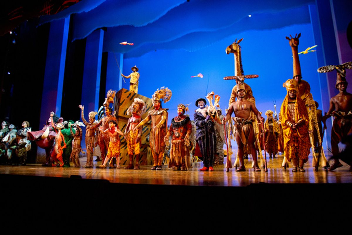 The cast of THE LION KING at Photos: Go Inside the Curtain Call for THE LION KING's Return to Broadway