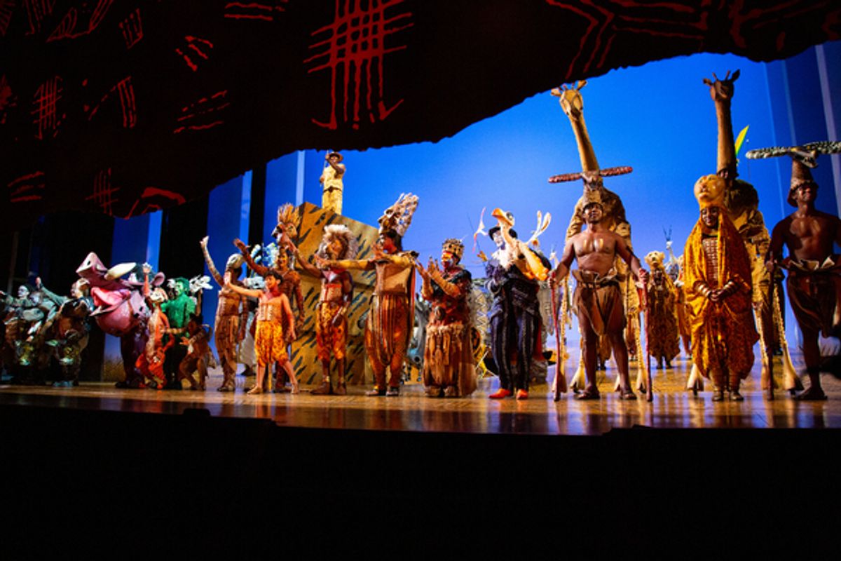 The cast of THE LION KING at Photos: Go Inside the Curtain Call for THE LION KING's Return to Broadway