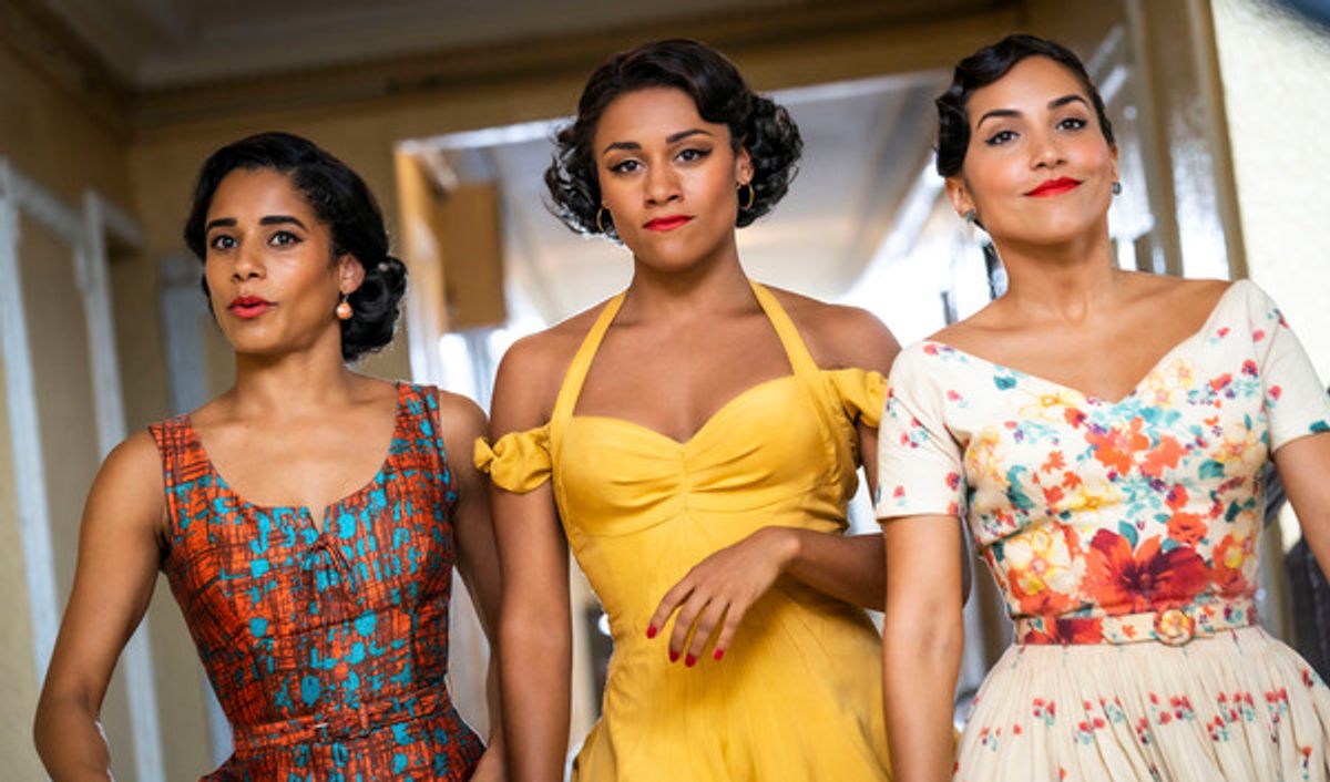 Ilda Mason as Luz, Ariana DeBose as Anita, and Ana Isabelle as Rosalia  at 