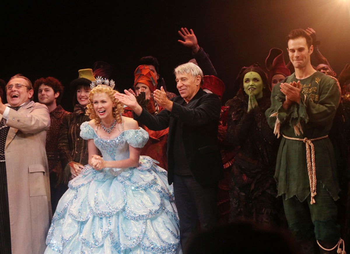 Michael McCormick, Ginna Claire Mason, Stephen Schwartz, Lindsay Pearce, Sam Gravitte and cast  at 