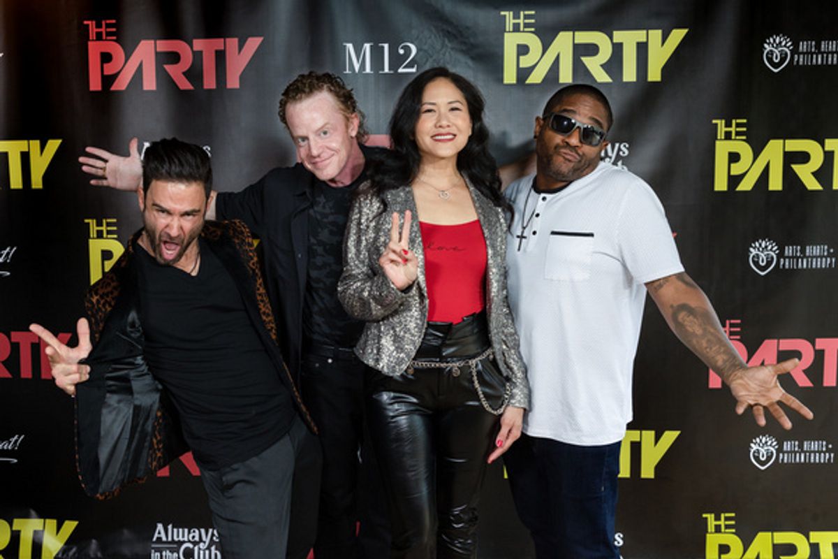 Hollywood Records pop band The Party member:  Damon Pampolina, Chasen Hampton, Deedee Magno Hall and Albert (Jeune) Fields at 