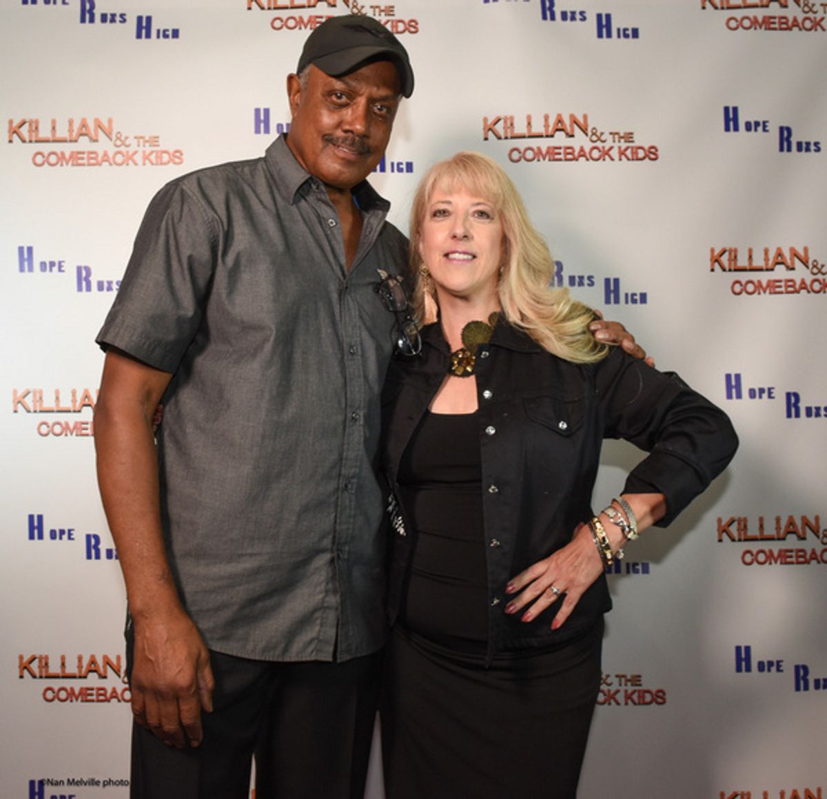 Actor Nathan Purdee and Executive Producer Suzanne Ordas Curry attend the premiere of their film Killian & the Comeback Kids. at 