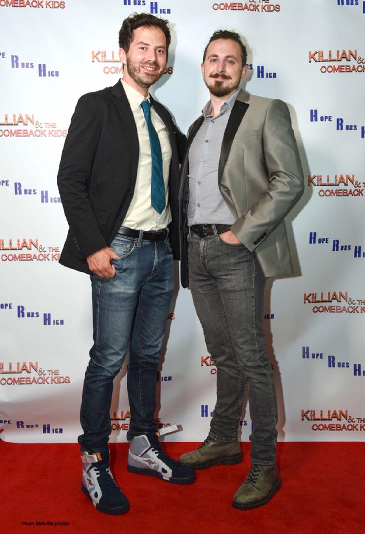 Actor John Donchak and composer Liam Higgins attend the premiere of their film Killian & the Comeback Kids. at Photos: Inside The NYC Premiere Of KILLIAN & THE COMEBACK KIDS