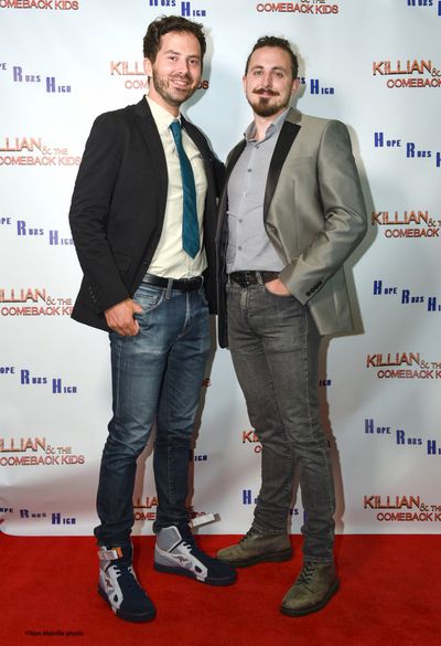 Actor John Donchak and composer Liam Higgins attend the premiere of their film Killia Photo