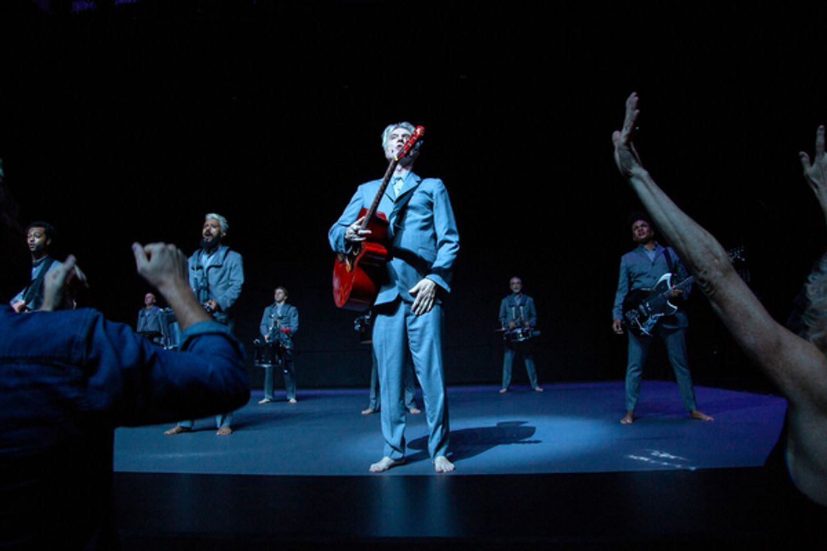David Byrne and the company of AMERICAN UTOPIA at 