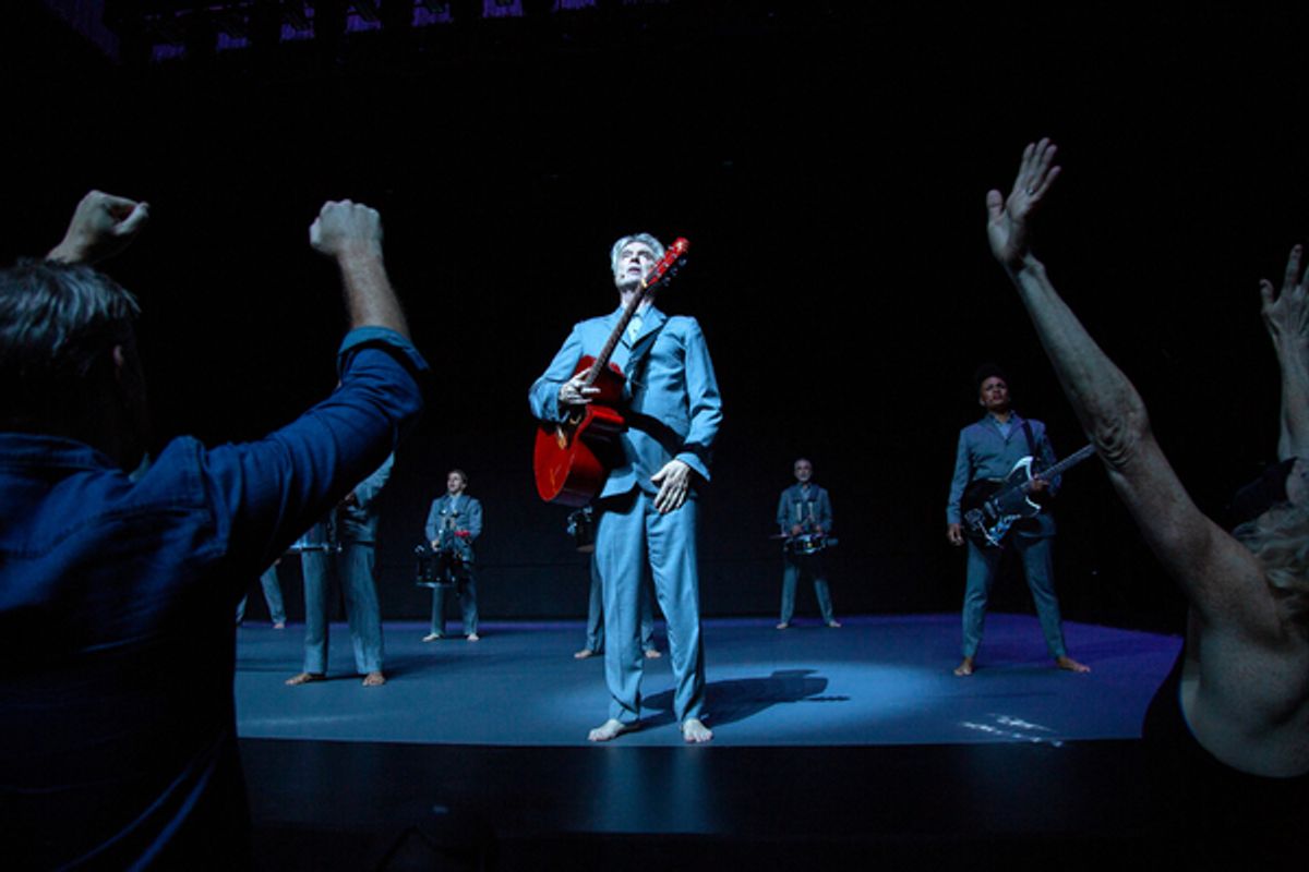 David Byrne and the company of AMERICAN UTOPIA at 