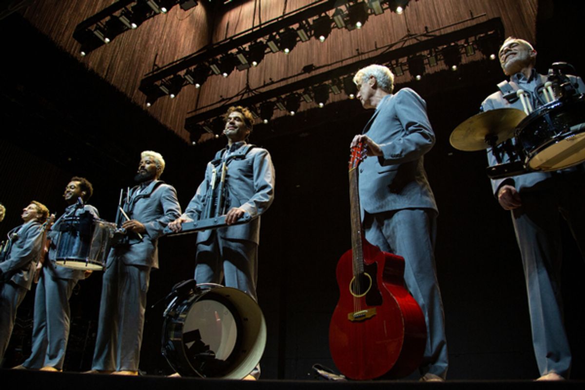 David Byrne and the company of AMERICAN UTOPIA at 