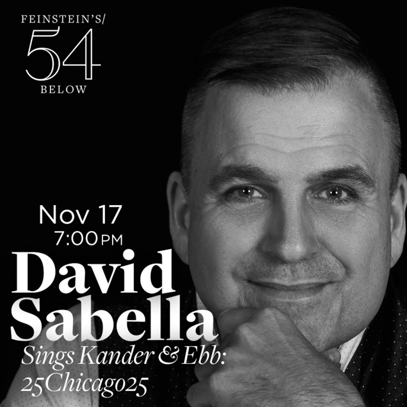 DAVID SABELLA Will Perform “25CHICAGO25”  at Feinstein's/54 Below November 17th  Image