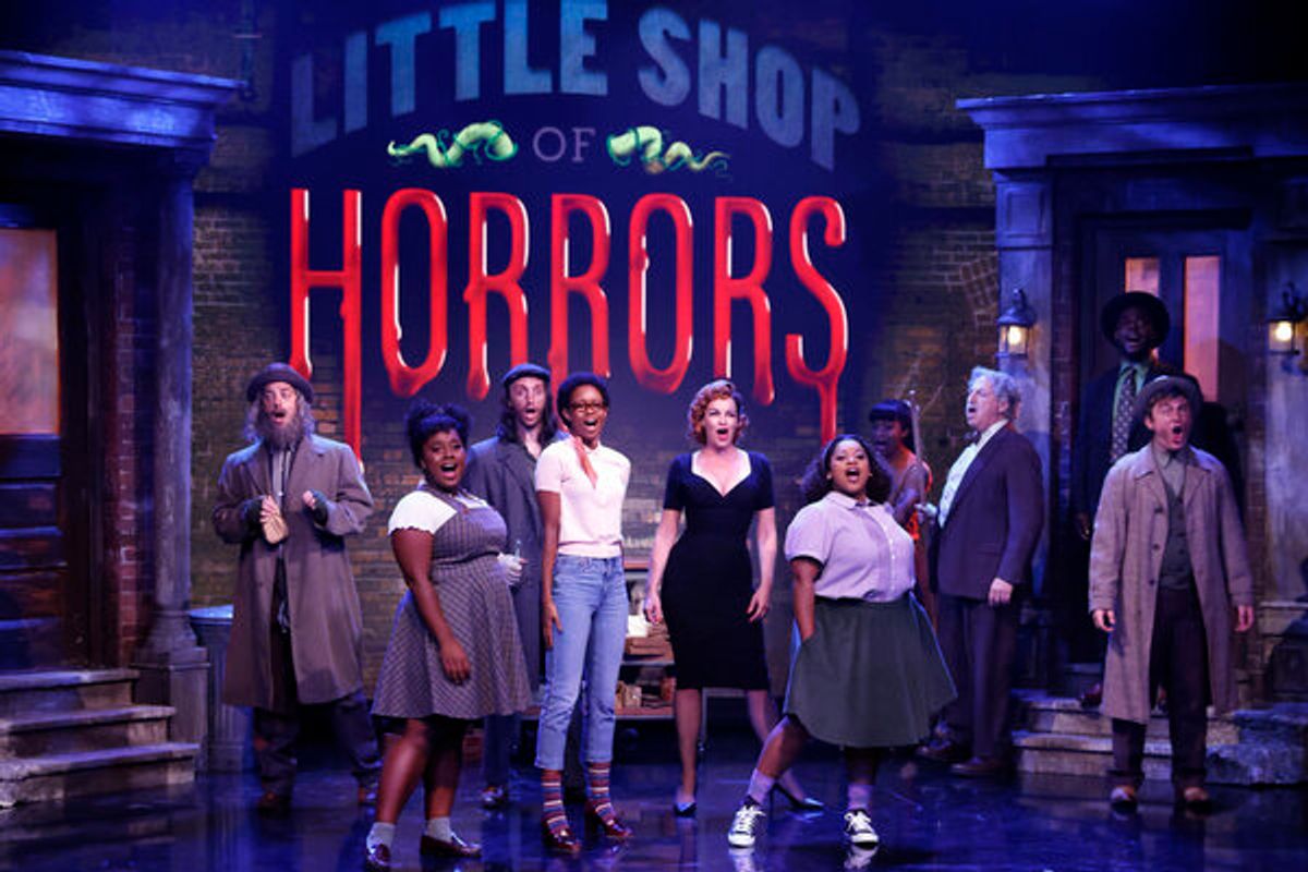 The Cast of LITTLE SHOP OF HORRORS at Photos: THE TONIGHT SHOW Celebrates Broadway Week With Performances From SIX, WICKED, & More!